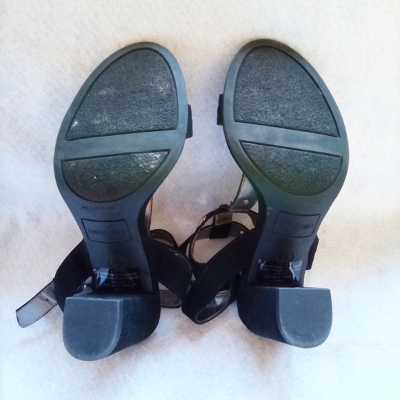 Sam & Libby black suede double buckle heels - Picture 6 of 11